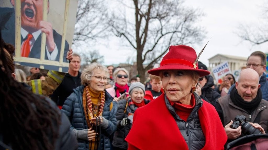 Jane Fonda nog altijd in de bres voor het klimaat