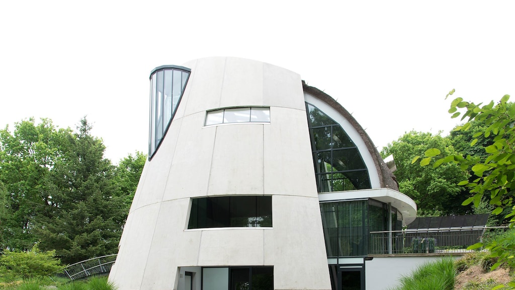 De buitenkant van de villa.