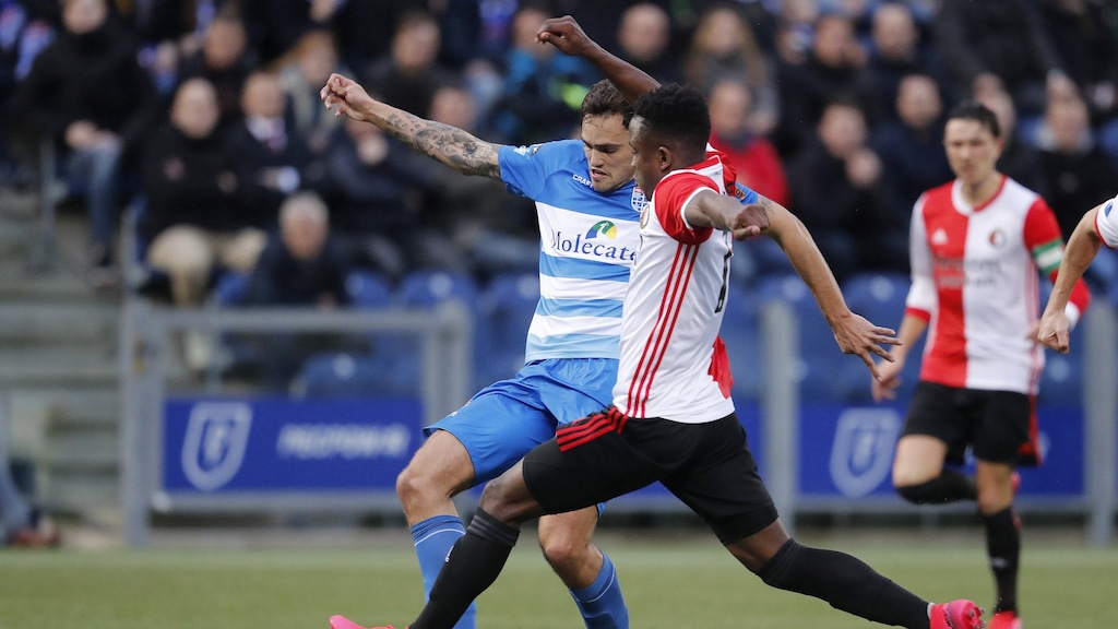 Feyenoord wint na spektakelstuk in Zwolle