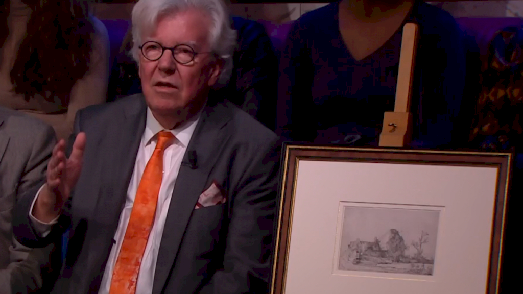 Zeldzame ets van Rembrandt ontdekt die 'tien jaar onder de trap hing'