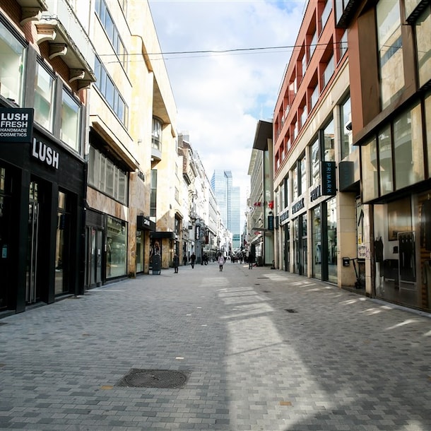 Het winkelcentrum van Brussel, België.