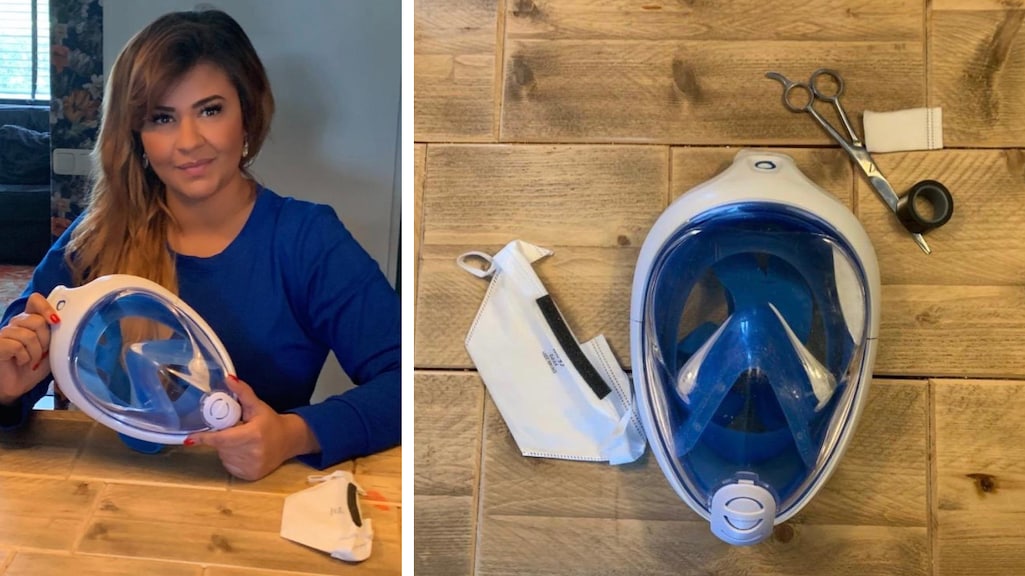 Pricella bouwde een snorkelmasker om