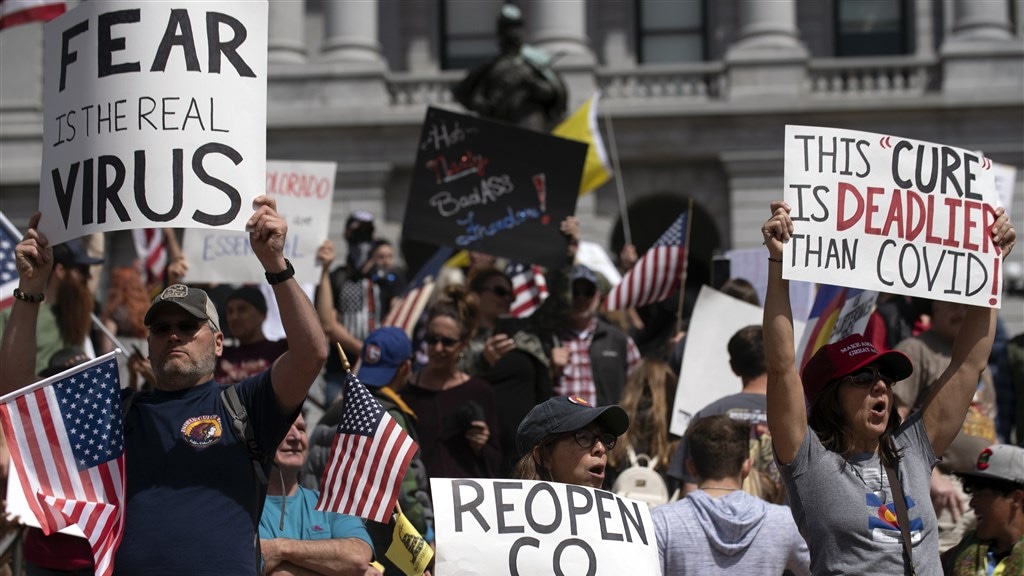 Demonstranten in Denver.