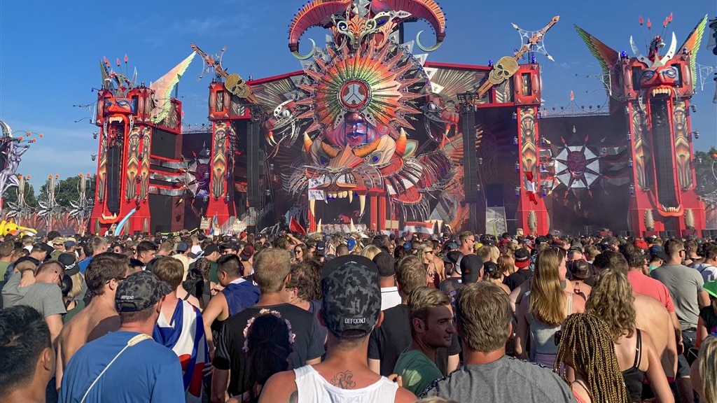 Dance-festival Defqon 1 in Biddinghuizen, in 2019.