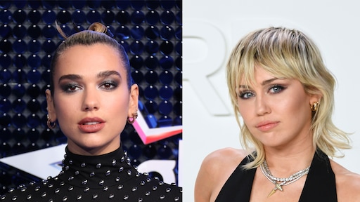 Dua Lipa en Miley Cyrus zetten samenwerking op laag pitje