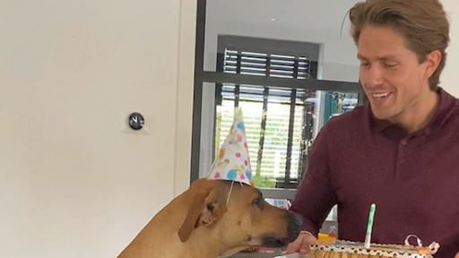 André en Monique vieren feest samen met hondje Frenkie