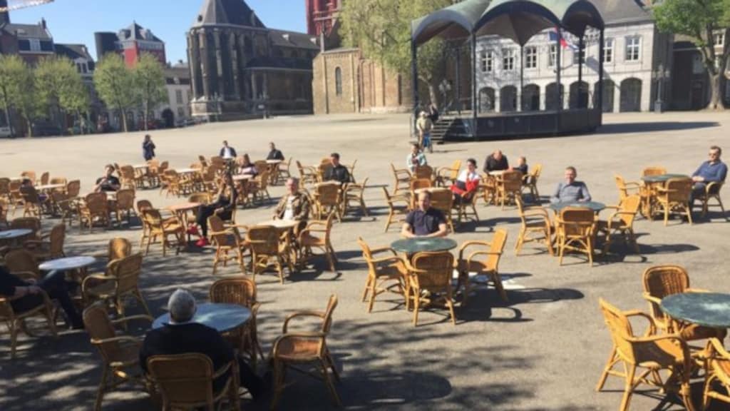 Een proefopstelling op het Vrijthof in Maastricht