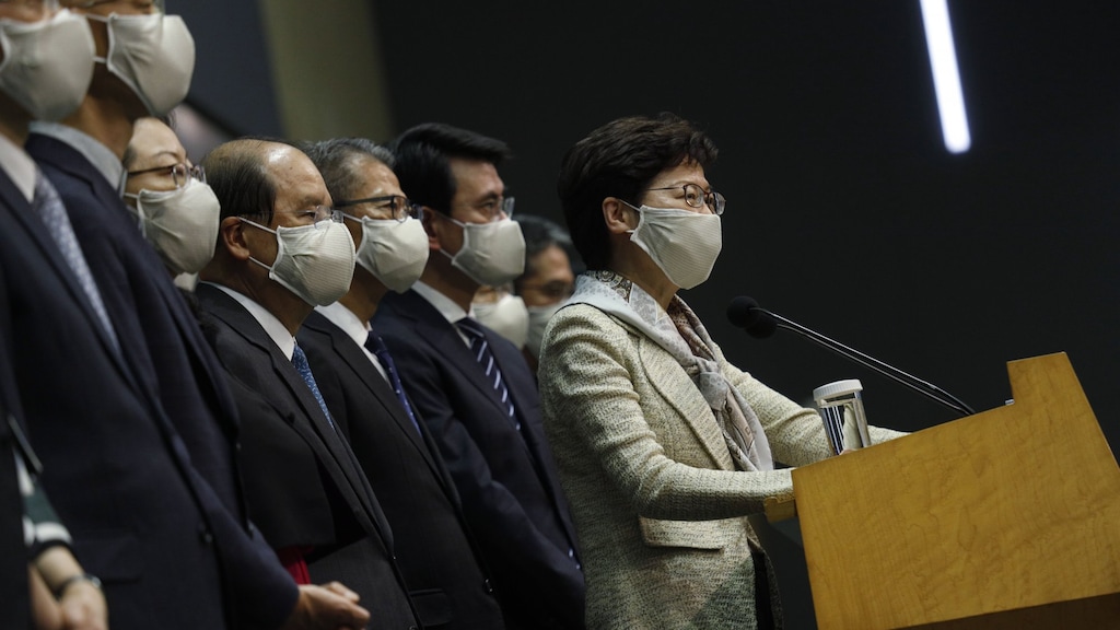 De omstreden Hongkongse leider Carrie Lam heeft begin juni gezegd dat veiligheidswet er komt, ongeacht de weerstand.