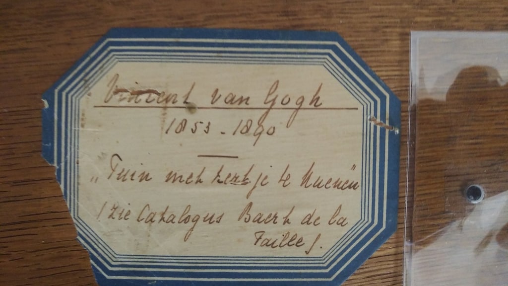 De achterkant van het werk van Van Gogh.