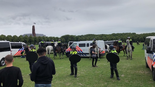 ME omsingelt laatste betogers tegen coronamaatregelen op Malieveld