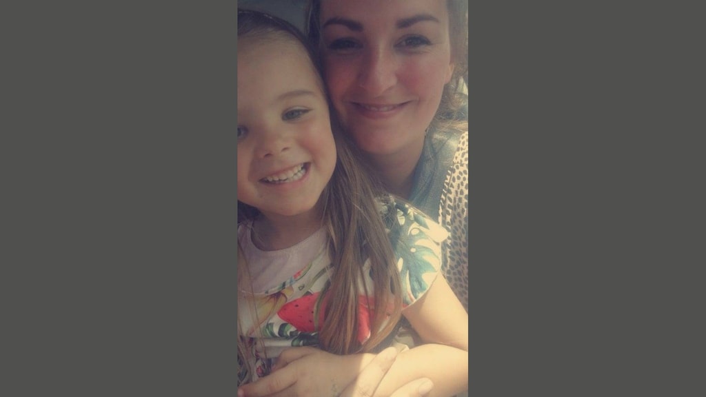 Anke met haar dochtertje