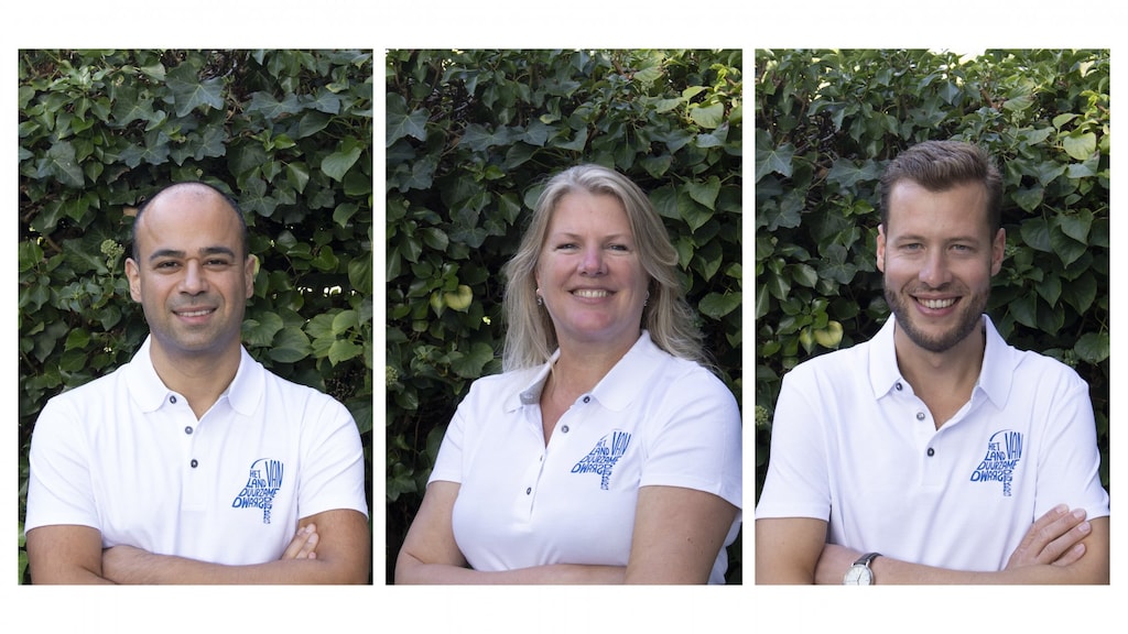 Mazdak Zareei, Carola Berkouwer en Matthijs Ewoldt van Rabobank (vlnr)