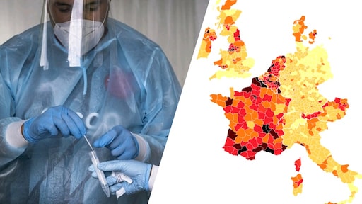 Nederlandse regio's bij grootste coronahaarden West-Europa