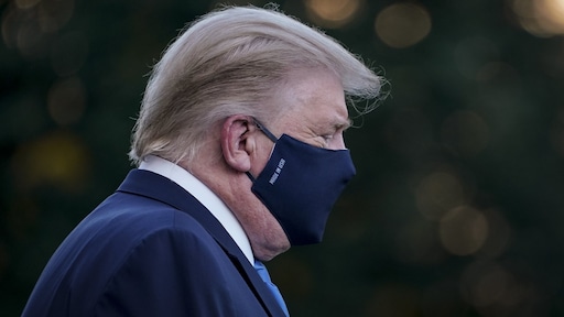 Mondkapjes waren overbodig bij team Trump, tot hij zelf het coronavirus kreeg