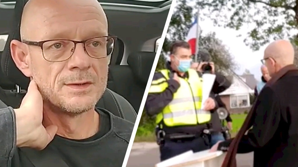 Ouder demonstreert tegen mondkapjes op school zoon, politie grijpt in