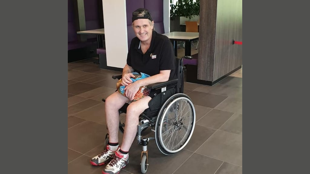 Bart in het revalidatiecentrum Adelante.