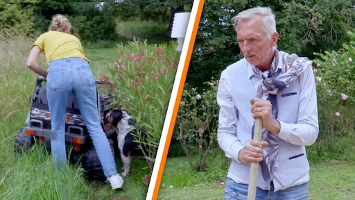 Kleine Claire verwoest tuin in Chateau Meiland