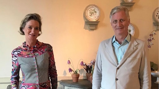 Prinses Delphine ontmoet broer koning Filip voor het eerst