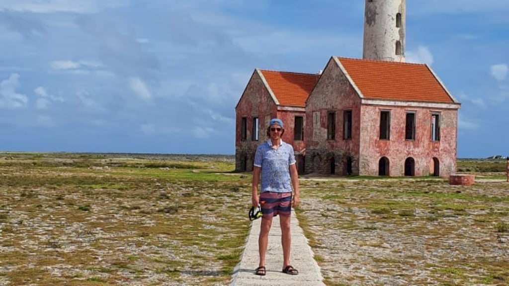 Remco op vakantie in Curaçao.