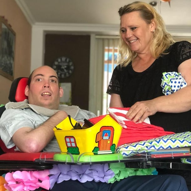 Wesley, samen met zijn moeder Lotte