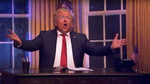 Kijkers gieren om Gordon als Donald Trump in Even Tot Hier