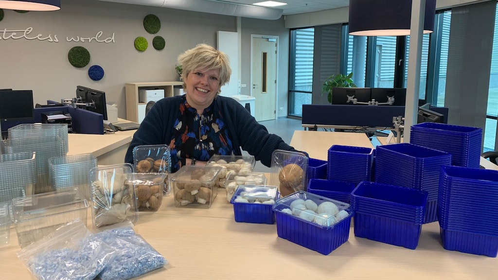 Iconisch blauw champignonbakje maakt plaats voor een transparante variant