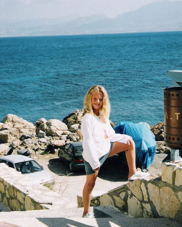 Melissa als klein meisje.