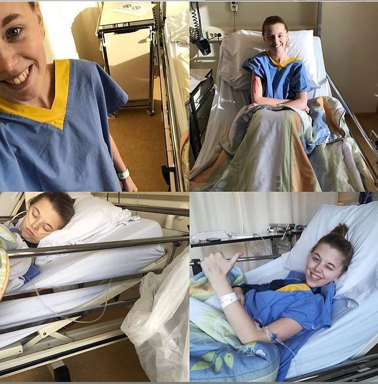 Melissa in het ziekenhuis, een paar jaar geleden.