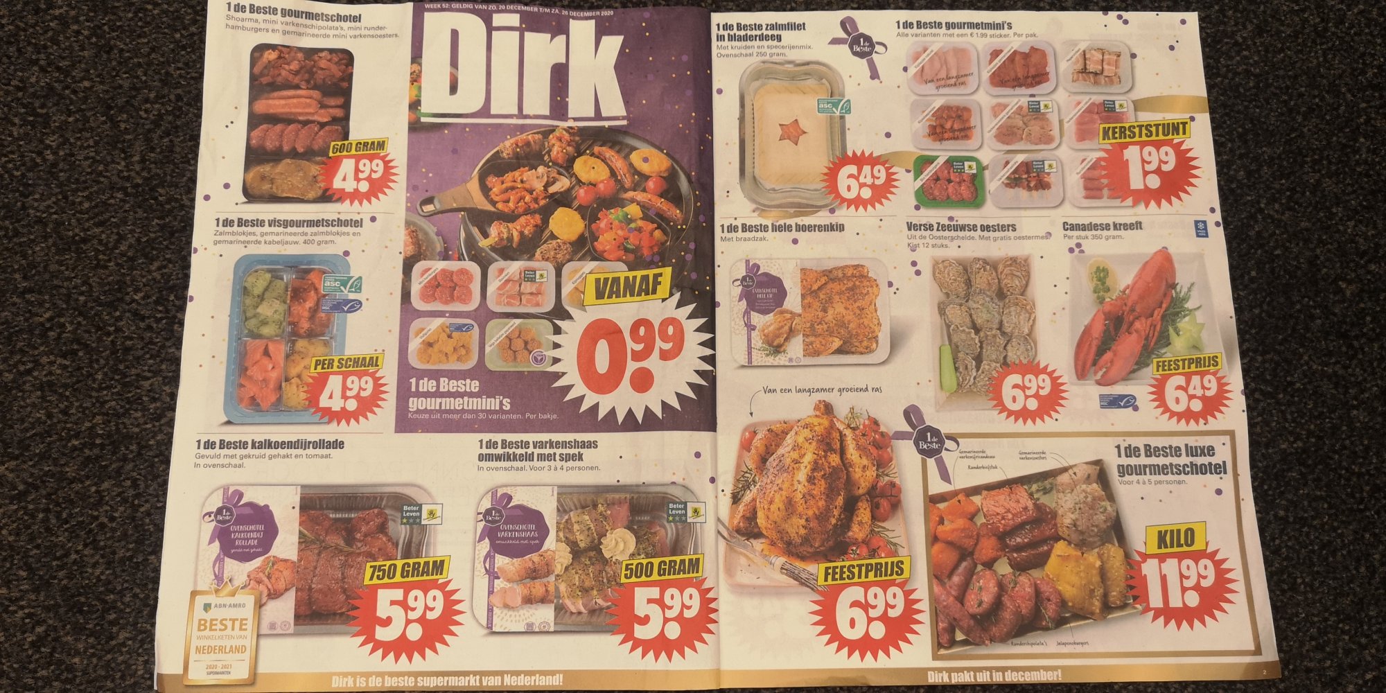 De reclame van Dirk van den Broek.