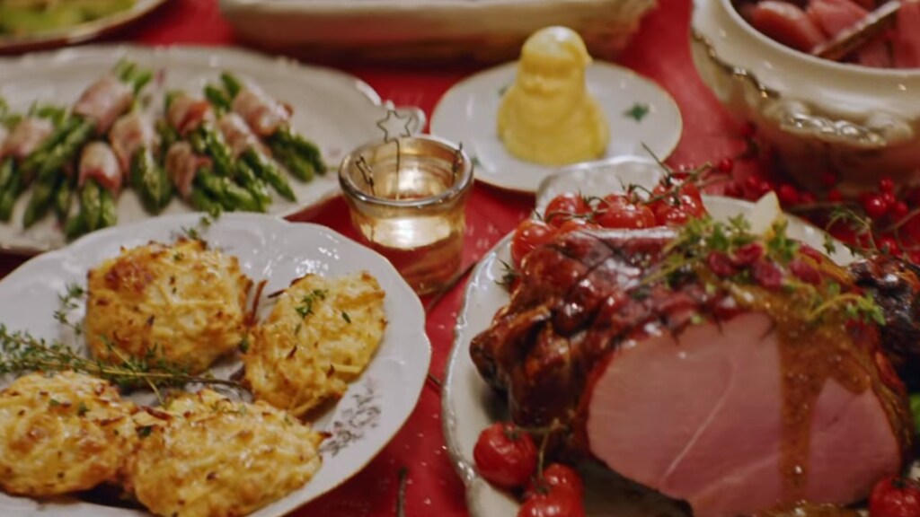 De kersttafel van de Lidl.