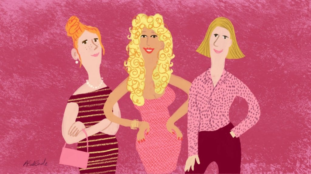 V.l.n.r. Pam, Carola en Julie