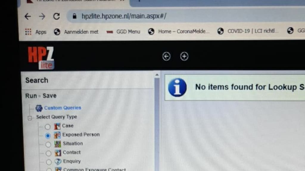 Tienduizenden mensen hebben toegang tot systemen als CoronIT en HPZone Lite (boven).