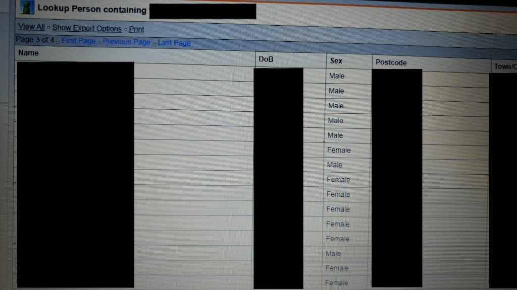 Een overzicht van personen in HPZone, het systeem voor bron- en contactonderzoek.