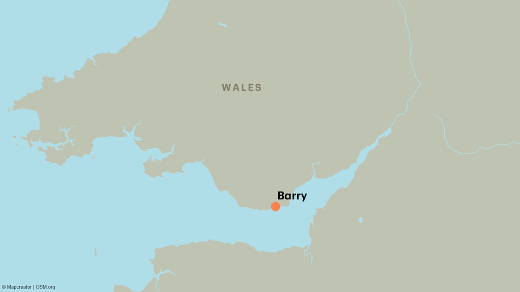 Lily vond de afdruk op een strand in de buurt van Barry, in Wales.