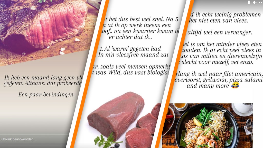 Luuk Ikink over zijn vleesvrije maand op zijn Instagram Story