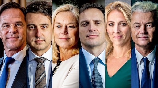 VVD, PVV, CDA, D66, SP en GroenLinks nemen deel aan het RTL Verkiezingsdebat