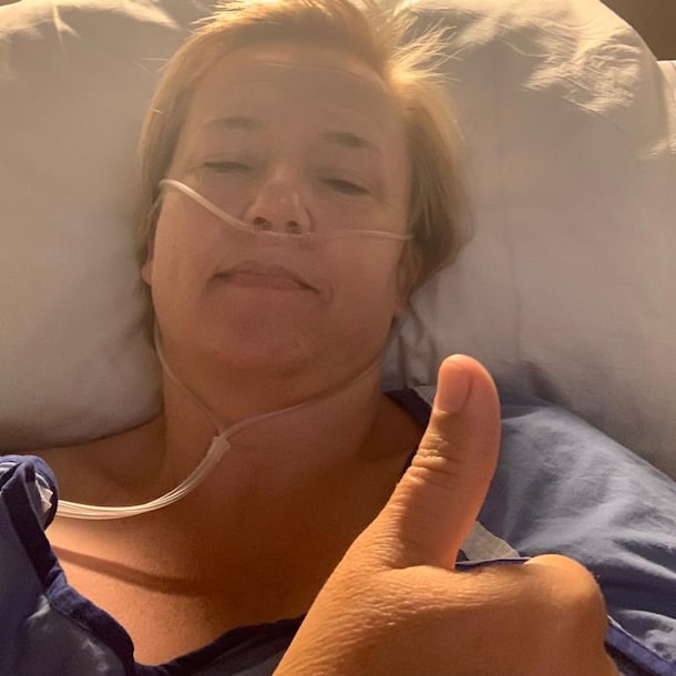 Dianne na haar operatie.