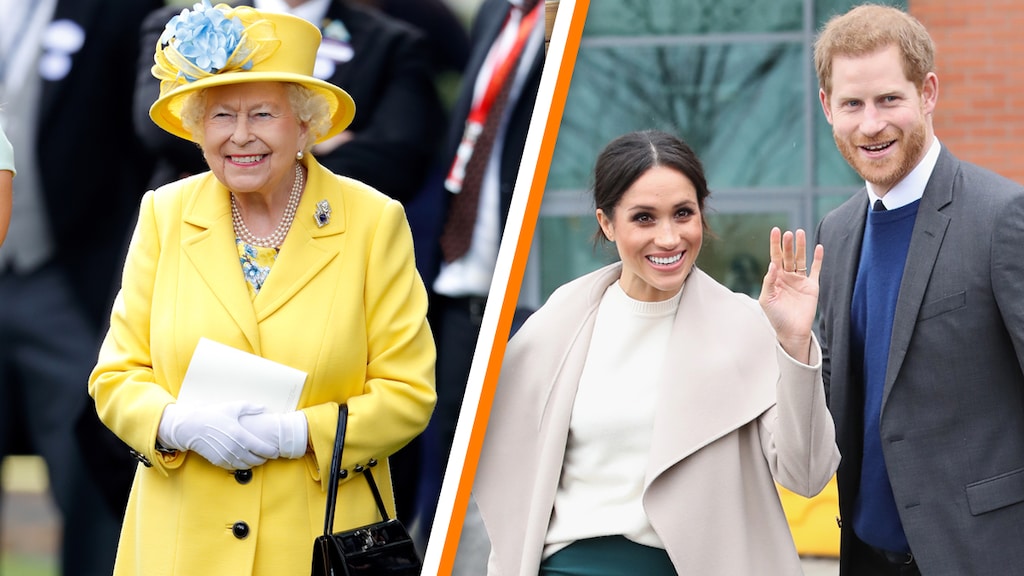 Prins Harry en Meghan bezoeken Queen Elizabeth in Windsor