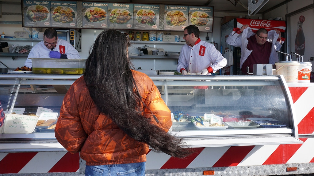 Vis bestellen bij de kar.