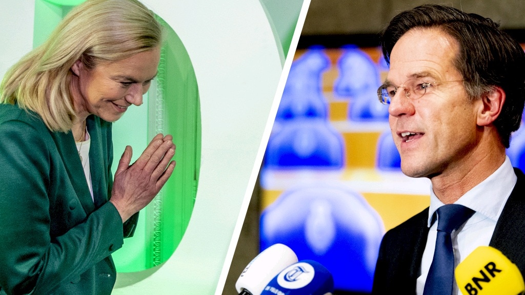 Rutte 'supertrots' na vierde winst op rij, Kaag viert feest op tafel