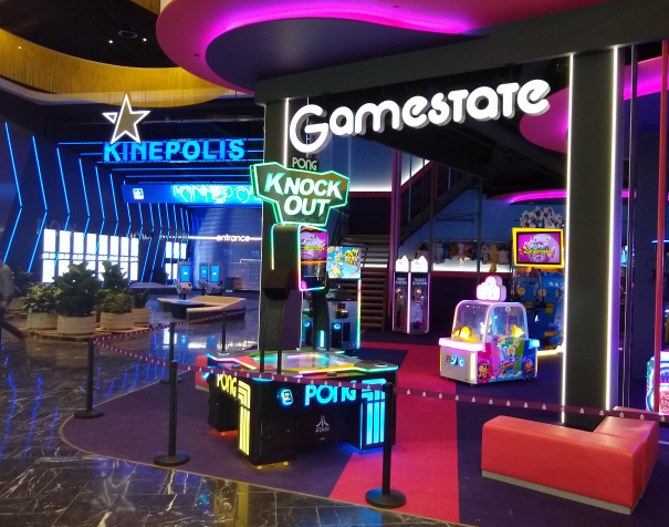 De bioscoop, het 'eettheater' en de plek waar bezoekers spelletjes kunnen doen, zijn vanwege corona nog dicht.