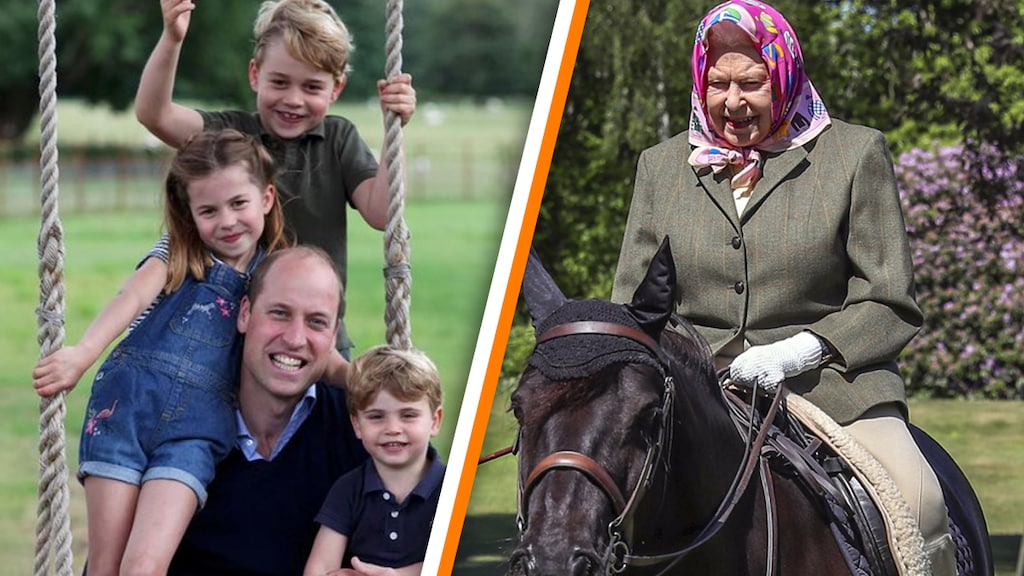 'Kindjes prins William leren paardrijden voor Queen Elizabeth'
