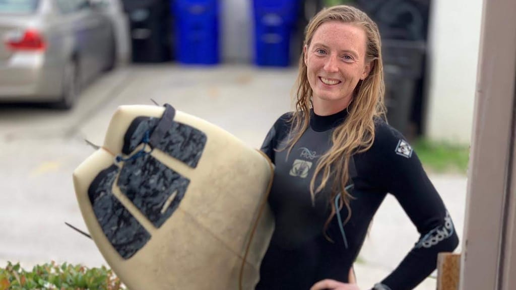 Surfen, skateboarden, turnen: Saskia doet 'heel veel'.