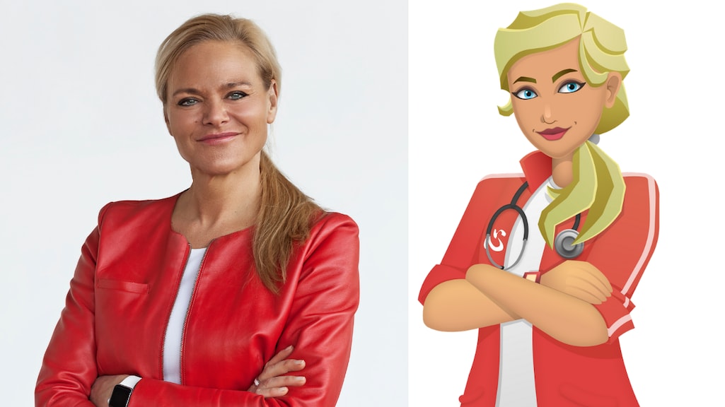 Cardioloog Janneke Wittekoek en haar avatar