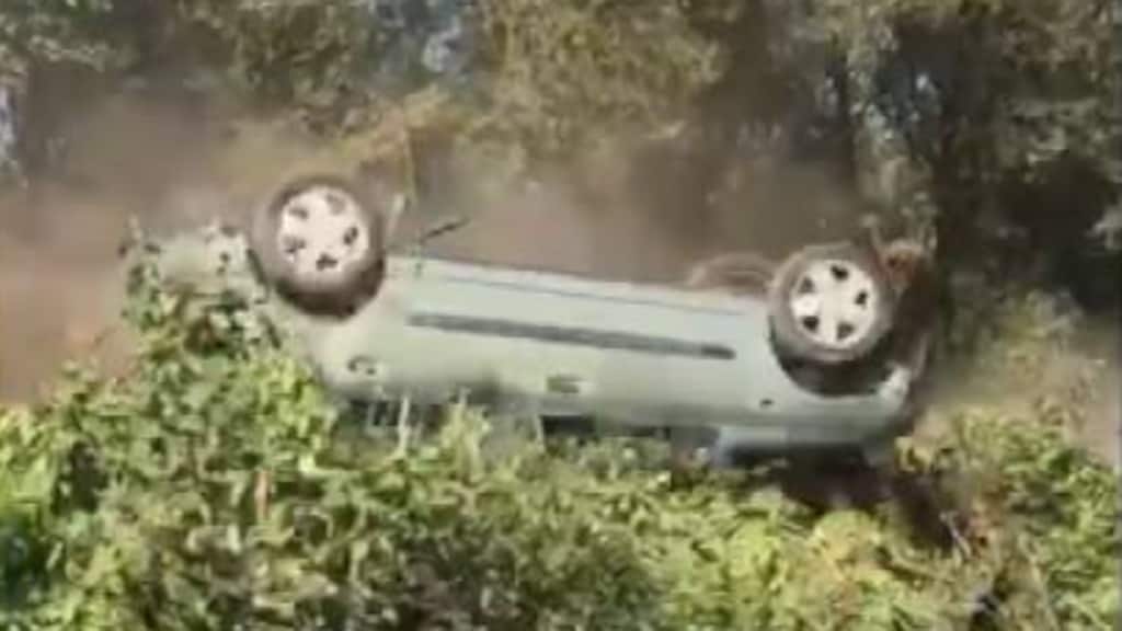 De auto waar Saskia in zat.