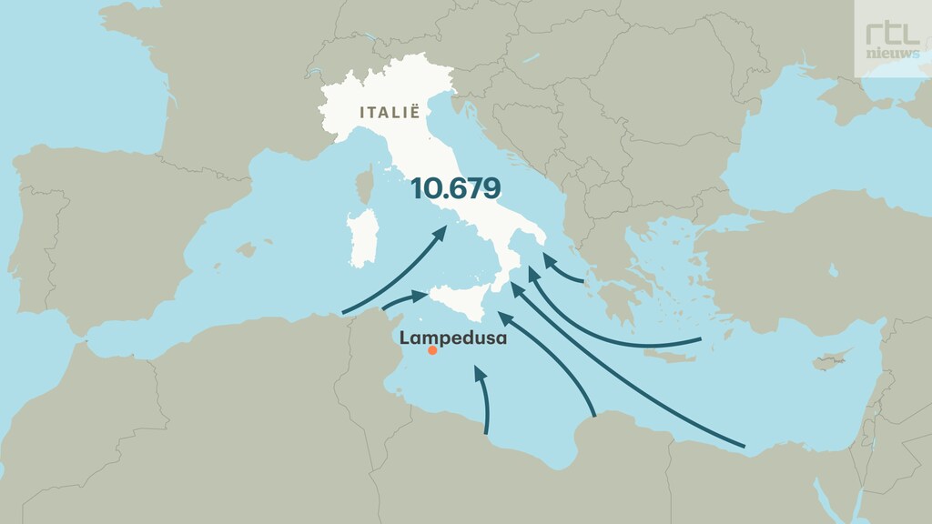 Ten opzichte van de eerste maanden van 2020 is het aantal migranten in Italië meer dan verdubbeld.