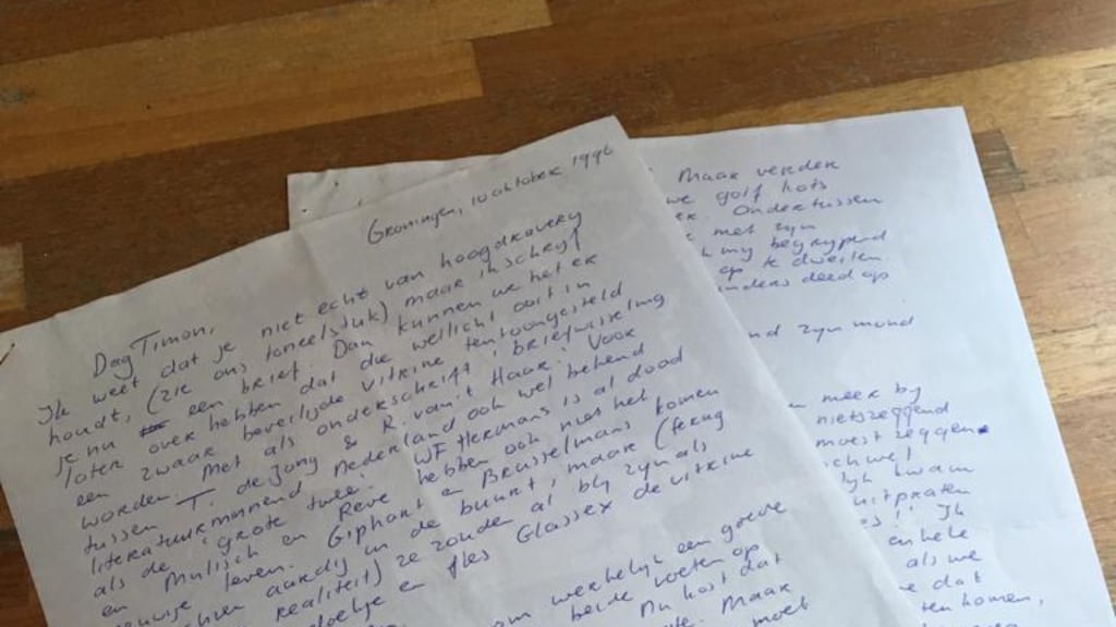 De brieven schreven Robin en Timon met de hand.