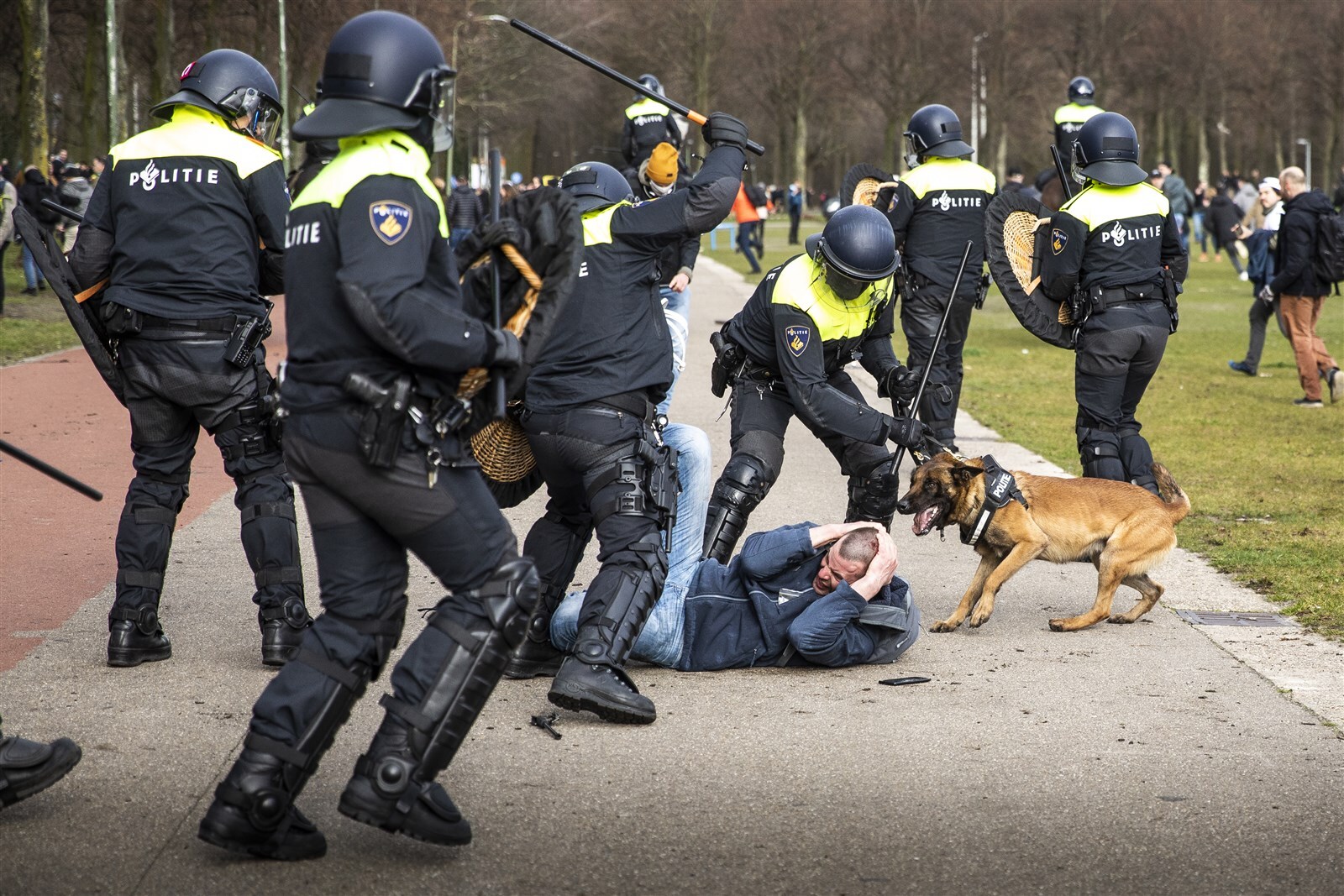 Geweld politie bij coronademonstratie Den Haag was in sommige gevallen 'niet professioneel'