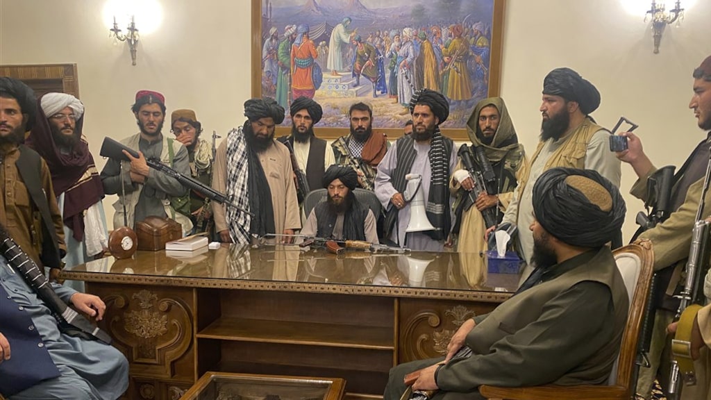 Taliban vieren de overwinning in presidentieel paleis: 'Ons doel is bereikt'