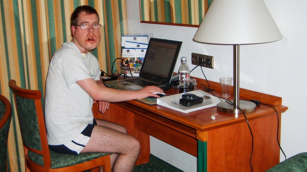 Erwin toen hij een jaar of twintig was.